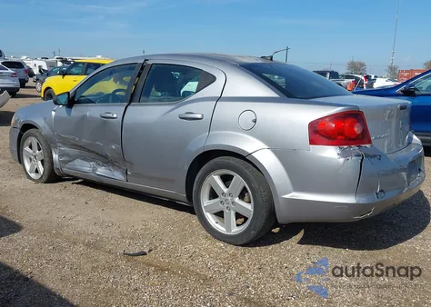 2013 Dodge Avenger Se из США, поврежденный, VIN 1C3CDZAB0DN607163